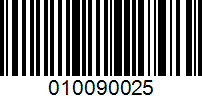 Barcode for 010090025