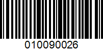 Barcode for 010090026