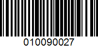 Barcode for 010090027