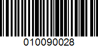 Barcode for 010090028