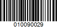 Barcode for 010090029