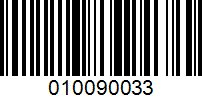 Barcode for 010090033