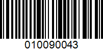 Barcode for 010090043