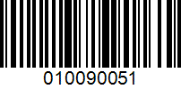 Barcode for 010090051