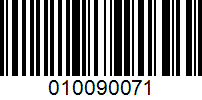 Barcode for 010090071