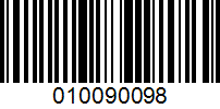 Barcode for 010090098