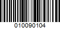 Barcode for 010090104