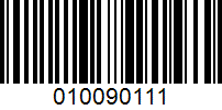 Barcode for 010090111