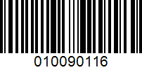 Barcode for 010090116