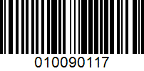 Barcode for 010090117