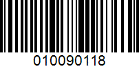 Barcode for 010090118