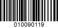 Barcode for 010090119