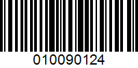 Barcode for 010090124