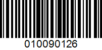 Barcode for 010090126