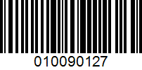 Barcode for 010090127