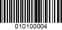 Barcode for 010100004