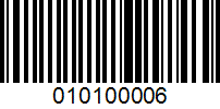 Barcode for 010100006