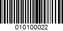 Barcode for 010100022