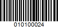 Barcode for 010100024