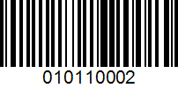 Barcode for 010110002