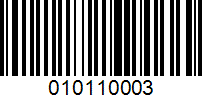 Barcode for 010110003