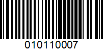 Barcode for 010110007