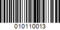 Barcode for 010110013