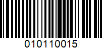 Barcode for 010110015