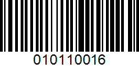 Barcode for 010110016