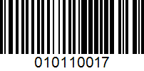 Barcode for 010110017