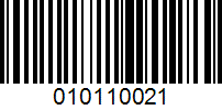 Barcode for 010110021