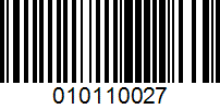 Barcode for 010110027