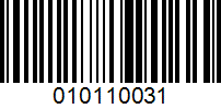 Barcode for 010110031