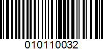 Barcode for 010110032