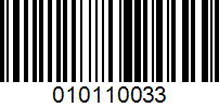 Barcode for 010110033