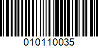 Barcode for 010110035