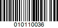 Barcode for 010110036