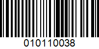 Barcode for 010110038