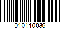 Barcode for 010110039