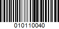 Barcode for 010110040