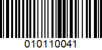 Barcode for 010110041