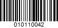 Barcode for 010110042