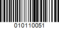 Barcode for 010110051