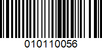 Barcode for 010110056