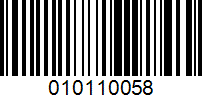 Barcode for 010110058