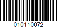 Barcode for 010110072