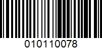 Barcode for 010110078