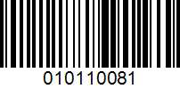 Barcode for 010110081