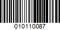 Barcode for 010110087