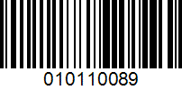 Barcode for 010110089